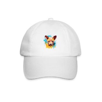 Bunte Fossa - Niedliches Kunstwerk Für - Baseballkappe - Weiß/Weiß - Vorne
