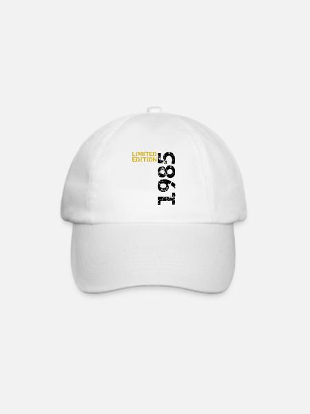 1985 Limited Edition Geburtstag Geschenk Frau Mann - Baseballkappe - Weiß/Weiß