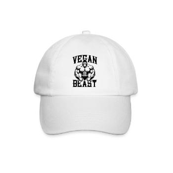 Gorilla Vegan Beast - Baseballkappe - Weiß/Weiß - Vorne