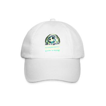 Emo Dog Gothic Dog Lover Emo Fashion Goth Style - Baseballkappe - Weiß/Weiß - Vorne