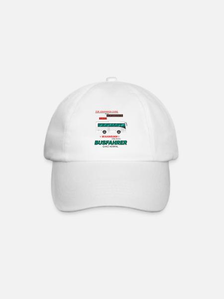 Busfahrer Geschenk • Wahnsinn Superkraft Shirt - Baseballkappe - Weiß/Weiß
