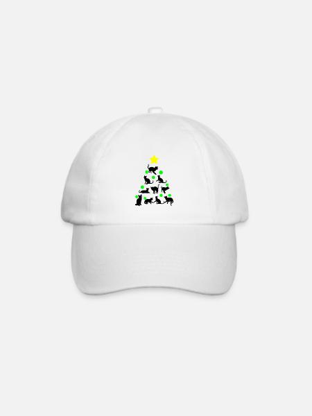 Miezekatze Xmas - Baseballkappe - Weiß/Weiß