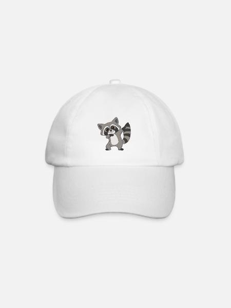 Waschbär Dabbing Raccoon - Baseballkappe - Weiß/Weiß