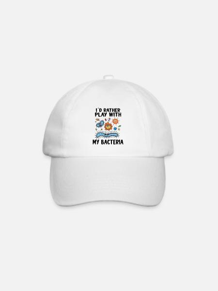 Microbiologist Microbiology Lab Staph Gift Idea - Baseballkappe - Weiß/Weiß