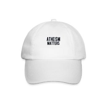 ATHEIST ATHEISM GIFT IDEA : ATHEISM MATTERS - Baseballkappe - Weiß/Weiß - Vorne