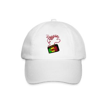 Reggae Tape Kasette Retro Musik Motiv - Baseballkappe - Weiß/Weiß - Vorne