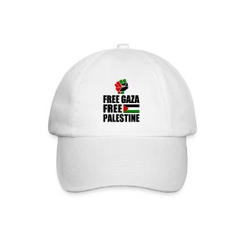 Free gaza Free palestine - Baseballkappe - Weiß/Weiß - Vorne