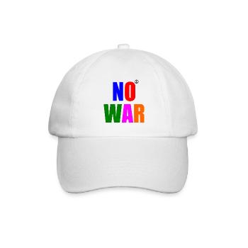No war - Baseballkappe - Weiß/Weiß - Vorne