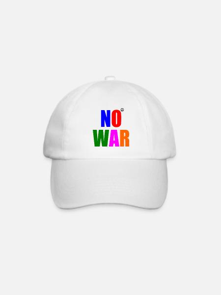 No war - Baseballkappe - Weiß/Weiß