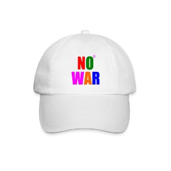 No war - Baseballkappe - Weiß/Weiß - Vorne