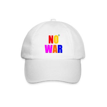 No war - Baseballkappe - Weiß/Weiß - Vorne