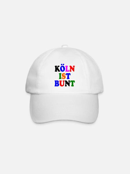 Köln ist bunt - Baseballkappe - Weiß/Weiß