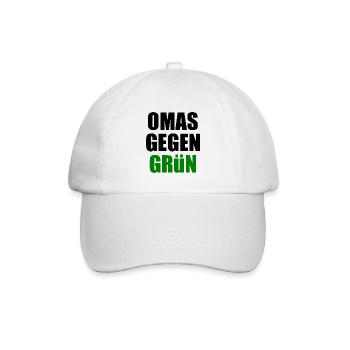 Omas gegen grün - Baseballkappe - Weiß/Weiß - Vorne