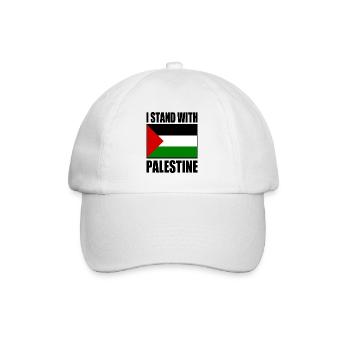 I stand with palestine - Baseballkappe - Weiß/Weiß - Vorne