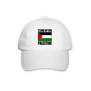 stand up for palestine - Baseballkappe - Weiß/Weiß - Vorne