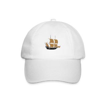 ship - Baseballkappe - Weiß/Weiß - Vorne
