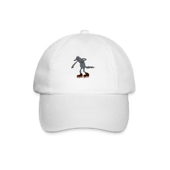 Wolf - Baseballkappe - Weiß/Weiß - Vorne