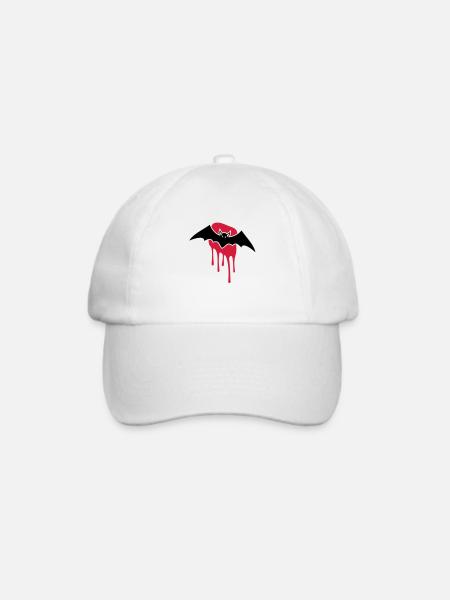 Fledermaus Blutfleck - Baseballkappe - Weiß/Weiß