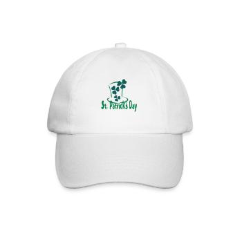 Shamrock Hut St.Patrick 's Tag-6 - Baseballkappe - Weiß/Weiß - Vorne