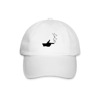 fingergun 2c - Baseballkappe - Weiß/Weiß - Vorne