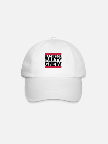 Bachelor Party Crew - Baseballkappe - Weiß/Weiß