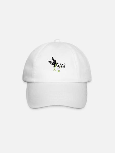 GOWILD Zebravogel - Kolibristyle - Baseballkappe - Weiß/Weiß