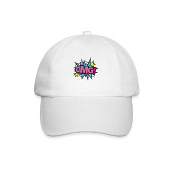 OMG!! Cooles Motiv passend für Kinder und Erwachsene! - Baseballkappe - Weiß/Weiß - Vorne