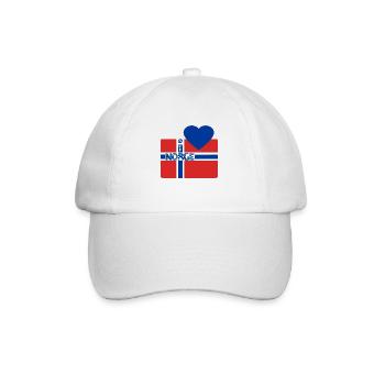 Norwegen - Baseballkappe - Weiß/Weiß - Vorne