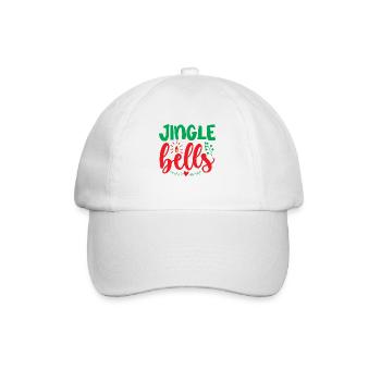 Jingle Bells - Weihnachtshumor - Baseballkappe - Weiß/Weiß - Vorne