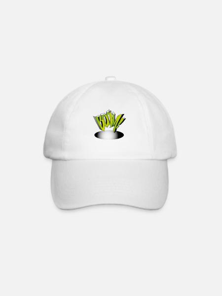 erster comic peng green hier cool LOL shrek - Baseballkappe - Weiß/Weiß