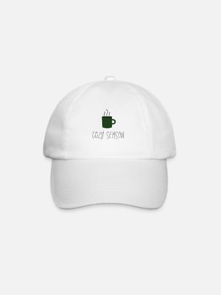 cozy season. - Baseballkappe - Weiß/Weiß