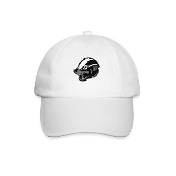 Dachs Design weiß grau - Baseballkappe - Weiß/Weiß - Vorne