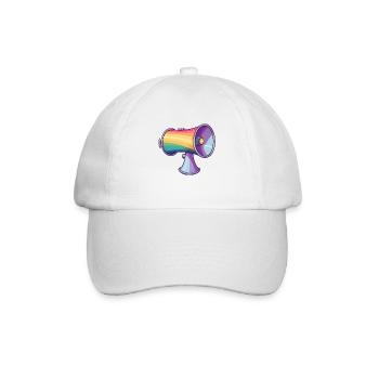 Pride Megaphone - Baseballkappe - Weiß/Weiß - Vorne