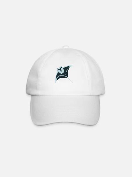 Meerestiere - Baseballkappe - Weiß/Weiß