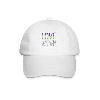 obama mental health female statement girl - Baseballkappe - Weiß/Weiß - Vorne