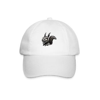 Böses Eichhörnchen - Baseballkappe - Weiß/Weiß - Vorne
