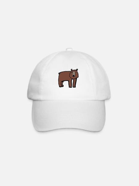 Bär - Baseballkappe - Weiß/Weiß