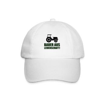 bauer aus leidenschaft - Baseballkappe - Weiß/Weiß - Vorne