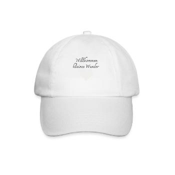 Willkommen kleines Wunder Aufdruck - Baseballkappe - Weiß/Weiß - Vorne
