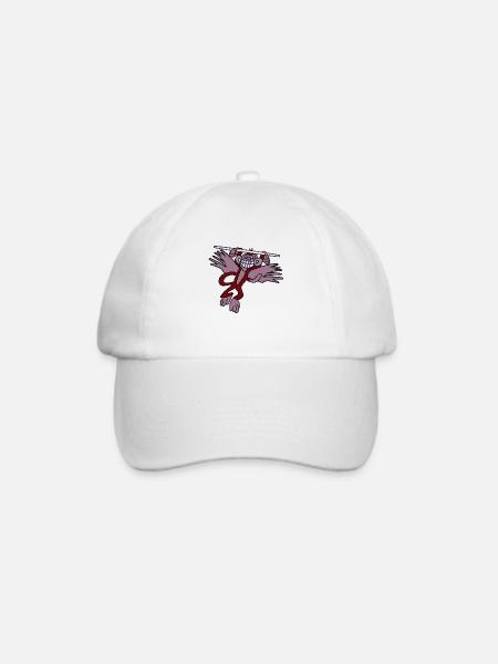 Fliegen - Baseballkappe - Weiß/Weiß