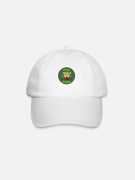 Plant Power - Baseballkappe - Weiß/Weiß