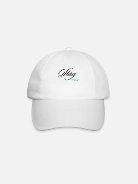 Stay Wild - Baseballkappe - Weiß/Weiß