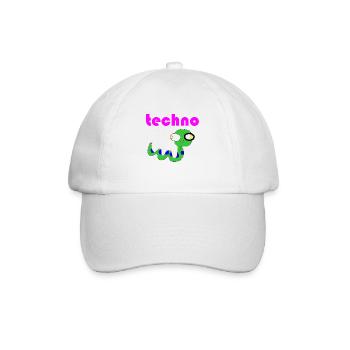 techno schlange - Baseballkappe - Weiß/Weiß - Vorne