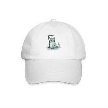 cute mythical creature fred on iPhone - Baseballkappe - Weiß/Weiß - Vorne