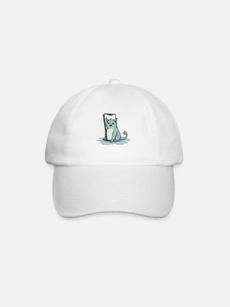 cute mythical creature fred on iPhone - Baseballkappe - Weiß/Weiß
