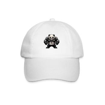 Pandabär - Baseballkappe - Weiß/Weiß - Vorne