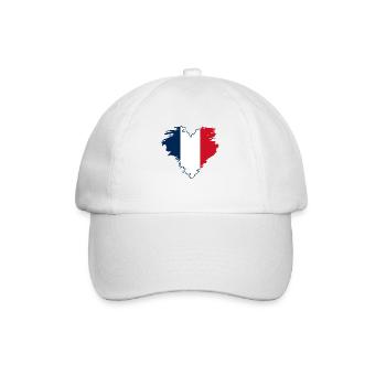 FRANKREICH IN MEINEM HERZEN - Baseballkappe - Weiß/Weiß - Vorne