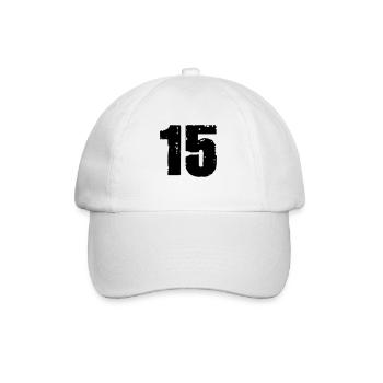 15 - Baseballkappe - Weiß/Weiß - Vorne