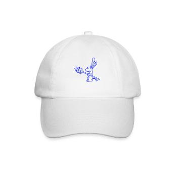 Hase Teufel Dämon Böse Satan Hölle Dreizack Kostüm - Baseballkappe - Weiß/Weiß - Vorne