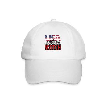USA - watch out - Baseballkappe - Weiß/Weiß - Vorne